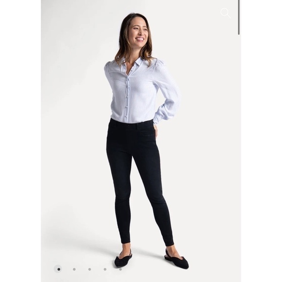 Betabrand Pants Skinny-Leg Yoga Denim Washed Black XS - Picture 1 of 11